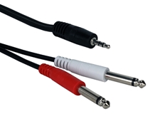 6ft 3.5mm Male to Dual-1/4 Male Audio Y-Cable CC399TS-Y06 037229402926