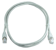 10ft CAT5 Flexible Snagless Gray Patch Cord 