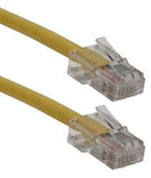 7ft 350MHz CAT5e Crossover Yellow Patch Cord CC712EX-07YW 037229710274 Cable, CAT5e Gigabit Ethernet RJ45 Category 5e Flexible/Stranded, Crossover Network/LAN Patch Cord, Assembled, PC to PC or Daisy Chain Hubs, Yellow, 7ft 869628 CC712EX07YW CC712EX-007YW cables feet foot  3073 