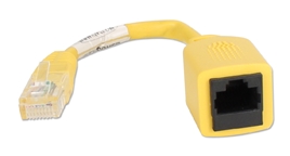 0.5ft CAT5e RJ45 Crossover PortSaver Yellow Patch Cord CC712XMF-0.5L 037229710458