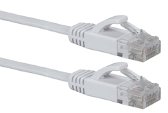 15ft Flat CAT6 Gigabit Flexible Molded White Patch Cord CC715F-15WH 037229713572 Cable, Flat CAT6 Gigabit RJ45 Category 6 Stranded, LAN Patch Cord with Snagless/Molded Boots, White, 15ft CC715F15WH CC715F-15WH  cables feet foot   