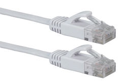 25ft Flat CAT6 Gigabit Flexible Molded White Patch Cord CC715F-25WH 037229713589 Cable, Flat CAT6 Gigabit RJ45 Category 6 Stranded, LAN Patch Cord with Snagless/Molded Boots, White, 25ft CC715F25WH CC715F-25WH  cables feet foot   