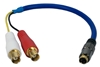 12 Inches Premium S-Video Male to Dual-BNC Female Y/C Break-out Adaptor CSV2BNCF 037229400311 Adaptor, Premium S-Video to (2) BNC Multimedia 75ohm Coax with Foil Shielding, Gold Connectors, 24AWG, Mini4M/(2)BNC F, 12" 185967 TW8120 CSV2BNCF CSV2BNCF adapters adaptors   3257 