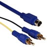 10ft Premium S-Video Male to Dual-RCA Male Y/C Break-out Cable CSV2RCA-10 037229400335 Cable, Premium S-Video to (2) RCA Multimedia 75ohm Coax with Foil Shielding, Gold Connectors, 24AWG, Mini4M/(2)RCA M, 10ft 185819 TW8122 CSV2RCA10 CSV2RCA-10 cables feet foot  3260 