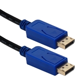 10ft DisplayPort UltraHD 4K Black Cable with Blue Connectors & Latches DPM-10BBL 037229080216 Cable, DisplayPort v1.1 Compliant, Digital Audio/Video with DHCP, 10ft 
