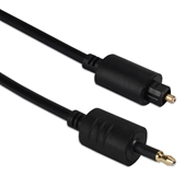 10ft Toslink to MiniToslink Digital/SPDIF Optical Audio Cable FCTKM-10 037229488562 Toslink to Mini-Toslink Digital/SPDIF Optical Audio Fiber Cable, Multi-channel Surround Sound, 10ft 736397 PY7719 FCTKM10 FCTKM-10 cables feet foot  3331 