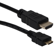 1-Meter Thin High Speed HDMI to Mini HDMI 4K HD Camera Cable HDAC-1M 037229004106 Cable FullHD HDMI v1.4a to Mini-HDMI 3D/Ethernet/ARC 720p/1080i/1080p/1440p 24/60/120/240Hz Certified, PC/HDTV/Blu-ray/Flat Panel/Projector/Camcorder/Camera Digital Audio/Video, A/C M/M, 1M, 30AWG HDMIAC-1M  516948 RC2219 HDAC1M HDAC-01M cables  3409 