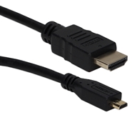 1-Meter Thin High Speed HDMI to Micro-HDMI 4K HD Camera Cable HDAD-1M 037229004168 Cable FullHD HDMI v1.4a to Micro-HDMI 3D/Ethernet/ARC 720p/1080i/1080p/1440p 24/60/120/240Hz Certified, PC/HDTV/Blu-ray/Flat Panel/Projector/Camcorder/Camera Digital Audio/Video, A/D M/M, 1M, 30AWG HDMIAD-1M  529529 RC2226 HDAD1M HDAD-01M cables  3416 