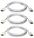 6ft 3-Pack High Speed HDMI UltraHD 4K with Ethernet Thin Flexible White Cables - HDT-6F-3PW
