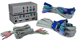 PS/2 2Port KVM with Audio Premium Autoswitch with Combo Cable KVMS-12A 037229542745 ServerMaster KVM SmartView Series with Audio - 2 PS2 Computers Controlled from 1 Console, Desktop Design, Includes required combo cables KVMS12A KVMS-12A  cables    3572