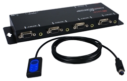4x1 250MHz 4Port VGA Video/Audio Share Switch with Remote Control Cable MSV41A 037229007190 Video/Audio 4x1 Share Switcher with Remote, Built-in Booster, 250MHz, Supports VGA/SVGA/XGA/UXGA, HD15F VRM-14A KV6438 MSV41A MSV41A   3632 