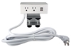 Adjustable Deskmount Dual-Power Outlets with Dual-USB 3.5Amp Charger & 10ft Power Cord P2P2U-10A