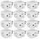12-Pack 3-Outlets Compact Space-Saver Grounded Power Outlet Splitter - PA-3PC-12PK