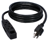 2-Pack 3-Outlet 3-Prong 10ft Power Extension Cord PC3PX-10-2PK 037229231434