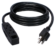 3-Pack 3-Outlet 3-Prong 6ft Power Extension Cord PC3PX-06-3PK 037229231595