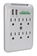 6-Outlet Wallmount Surge Protector with Dual-USB 2.4Amp Charging Ports - PP-68PL-AC6200-CMT