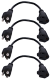 4-Pack 10 Inches OutletSaver AC Power Adaptor PP-ADPT-4PK 037229231236