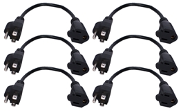 6-Pack 10 Inches OutletSaver AC Power Adaptor PP-ADPT-6PK 037229231243