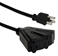 10ft Three Angle Outlet 3-Prong Power Extension Cord - PP-ADPT3-10