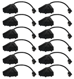 12-Pack 12 Inches 3-Outlet OutletSaver AC Power Splitter Adaptor PP-ADPT3-12PK 037229231342