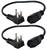 2-Pack 16 Inches 90degree Flat-Plug OutletSaver AC Power Adaptor PPRT-ADPT-2PK 037229231359