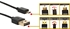 1ft Premium Reversible USB to Reversible Micro-USB Sync & Fast Charger Black Cable for Smartphones & Tablets - QP2218R-1