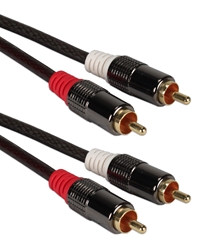 25ft Dual-RCA Premium Component Audio Combo Cable RCA2A-25 037229400571 Cable, Dual-RCA Component/Composite Stereo Audio Premium 75ohm Color-Coded Shielded Cable, 2RCA M/M, 25ft 187716 RCA2A25 RCA2A-025 cables feet foot  3706 