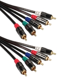 12ft HDTV 5RCA Premium Component Audio & Video Combo Cable Kit RCA5AV-12 037229400663 Cable, Five-RCA Stereo Audio/Component Video Premium 75ohm Color-Coded RGB Shielded Cable Kit, 5RCA M/M, 12ft RCA5AV12 RCA5AV-012  cables feet foot   3728