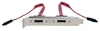 Premium Dual-SATA DataPort Add-A-Port Slot Mounting Bracket SATA2B-2P 037229115895 Cable, Add-A-Port, Dual Port eSATA II Serial ATA External 7Pin Data Cable, 7Pin to 7Pin, Red, 26AWG, .03M (11 inch) 5868 SATA2B2P SATA2B-2P cables  inches 3760 