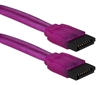 18 Inches SATA 3Gbps Internal Data UV Purple Cable SATAUV-18PR 037229115482 Cable, SATA150 Serial ATA Internal 7Pin Data Cable, 7Pin to 7Pin, PCMods UV Purple, 18" 218214 SATAUV18PR SATAUV-18PR cables