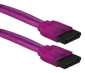 24 Inches SATA 3Gbps Internal Data UV Purple Cable SATAUV-24PR 037229115536 Cable, SATA150 Serial ATA Internal 7Pin Data Cable, 7Pin to 7Pin, PCMods UV Purple, 24" 218248 SATAUV24PR SATAUV-24PR cables