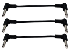 3-Pack 6-inch 1/4 to 1/4 Right-Angle TS Instrument Cables TSRAA-3PK 037229402735