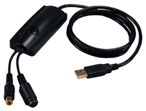 3ft USB to Video Capture Adaptor Cable USB-VIDEO 037229220926 USB to PC Video/Multimedia Capture Adaptor, S-Video (Mini4F) and Composite (RCA) Connections, PC Windows Only USB-AV  900084 USBVIDEO USB-VIDEO adapters adaptors   