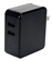 2-Port 4.8Amp USB Universal AC Charger with Folding Power Plug - USBAC-2