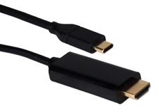 10ft USB-C / Thunderbolt 3 to HDMI UltraHD 4K/60Hz Video Converter Cable USBCHD-10 037229231823 Black USB-C