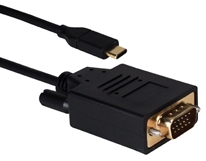 10ft USB-C / Thunderbolt 3 to VGA Video Converter Cable USBCVGA-10 514153 Black USB-C