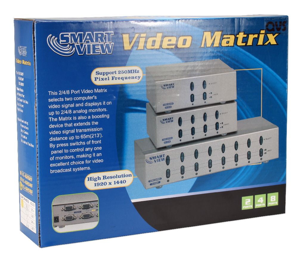 Vga Matrix Switcher MSV616PHX2 - 250MHz 16Port VGA Video Matrix Switch (2x16)